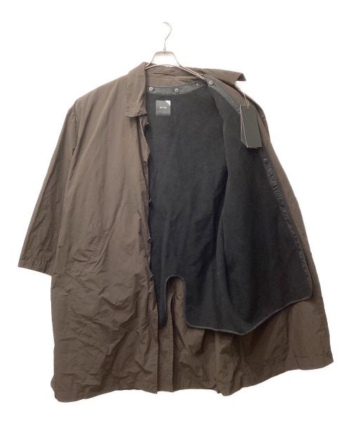 ATON（エイトン）ATON (エイトン) AIR VENTILE BALMACAAN COAT/ ライナー付ナイロンバルマカーンコート ブラウン サイズ:０４の古着・服飾アイテム