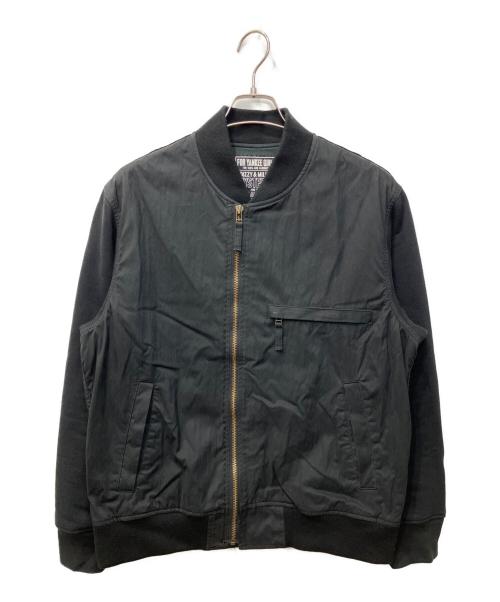 Hysteric Glamour（ヒステリックグラマー）Hysteric Glamour (ヒステリックグラマー) MIDDLE FINGER/ミドルフィンガー リブ ブルゾン ブラック サイズ:Mの古着・服飾アイテム