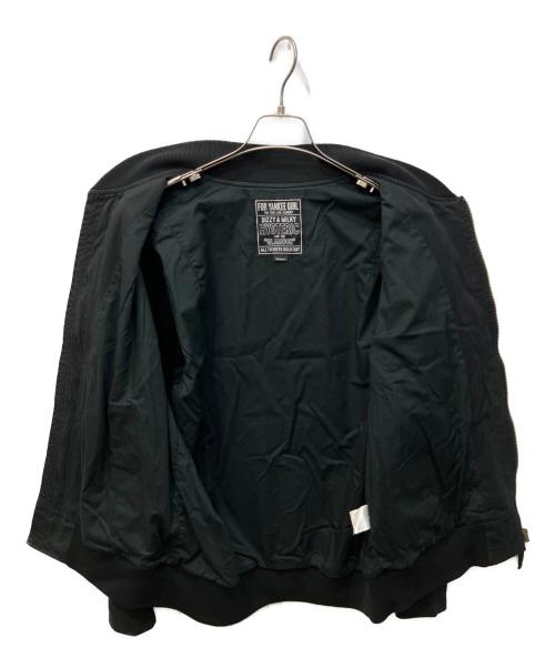 Hysteric Glamour（ヒステリックグラマー）Hysteric Glamour (ヒステリックグラマー) MIDDLE FINGER/ミドルフィンガー リブ ブルゾン ブラック サイズ:Mの古着・服飾アイテム