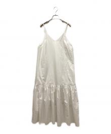 MACPHEE（マカフィー）の古着「クリスピータフタ ティアードキャミソールワンピースクリスピータフタ ティアードキャミソールワンピース」｜ホワイト