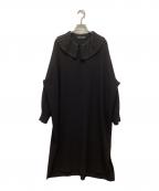 mizuiro-indミズイロインド）の古着「プリーツカラーワンピース」｜ブラック