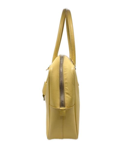 PRADA（プラダ）PRADA (プラダ) Yellow Saffiano Leather Bauletto Handbag イエローの古着・服飾アイテム