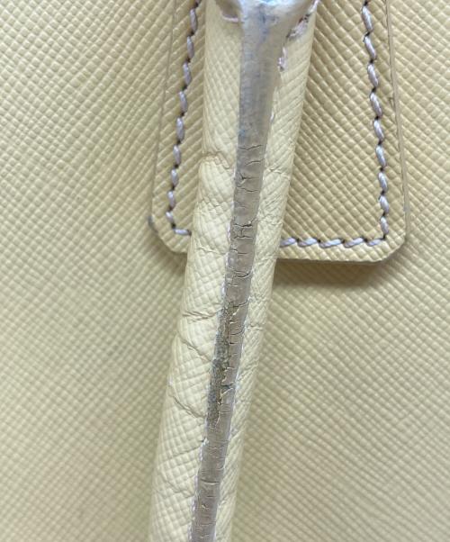 PRADA（プラダ）PRADA (プラダ) Yellow Saffiano Leather Bauletto Handbag イエローの古着・服飾アイテム