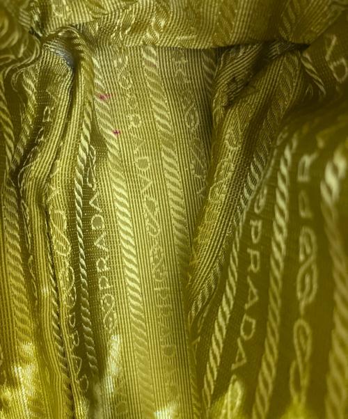 PRADA（プラダ）PRADA (プラダ) Yellow Saffiano Leather Bauletto Handbag イエローの古着・服飾アイテム