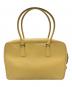 PRADA (プラダ) Yellow Saffiano Leather Bauletto Handbag イエロー：50000円