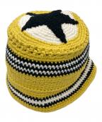 RICE NINE TENライスナインテン）の古着「クロシェニットハット」｜イエロー