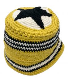 RICE NINE TEN（ライスナインテン）の古着「クロシェニットハット」｜イエロー