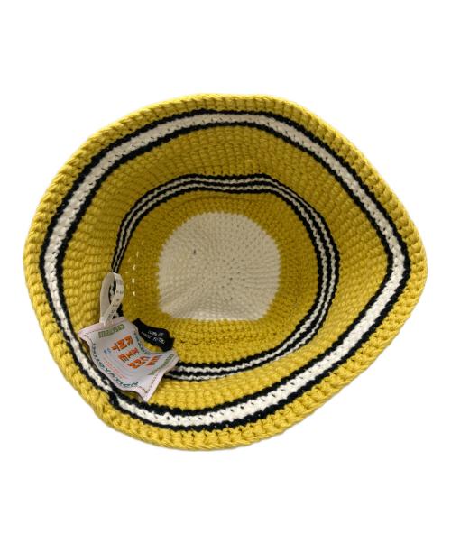 RICE NINE TEN（ライスナインテン）RICE NINE TEN (ライスナインテン) クロシェニットハット イエローの古着・服飾アイテム