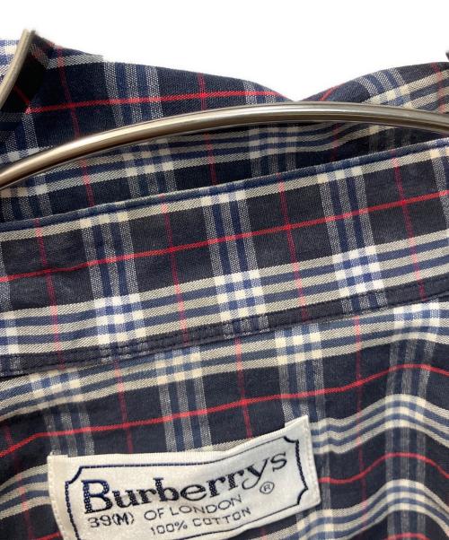 Burberry's（バーバリーズ）Burberry's (バーバリーズ) チェックBDシャツ ネイビー サイズ:Mの古着・服飾アイテム
