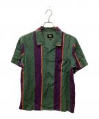 stussyステューシー）の古着「オープンカラーシャツ」｜グリーン