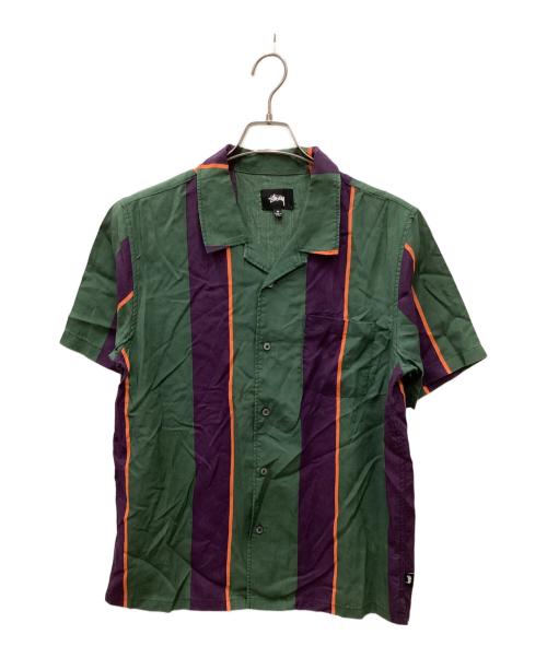 stussy（ステューシー）stussy (ステューシー) オープンカラーシャツ グリーン サイズ:Mの古着・服飾アイテム