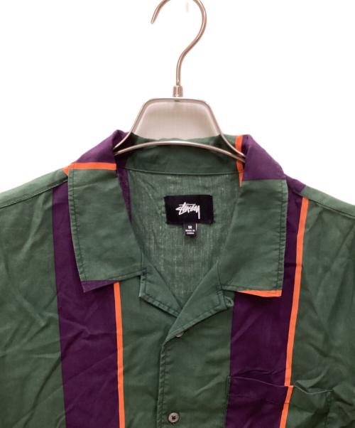 stussy（ステューシー）stussy (ステューシー) オープンカラーシャツ グリーン サイズ:Mの古着・服飾アイテム