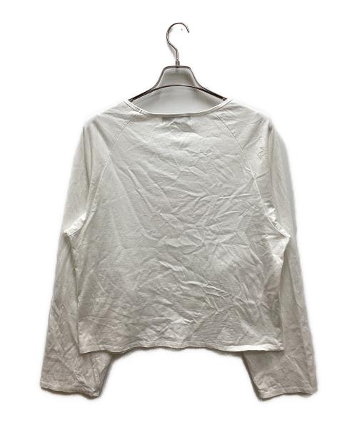 GOAT ESSENCE（ゴートエッセンス）GOAT ESSENCE (ゴートエッセンス) ワイドスリーブロゴカットソー ホワイト サイズ:3の古着・服飾アイテム