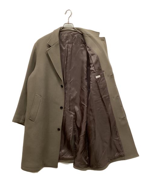 STEVEN ALAN（スティーブンアラン）STEVEN ALAN (スティーブンアラン) 100S MELTON CHESTER COAT / チェスターコート カーキ サイズ:Lの古着・服飾アイテム