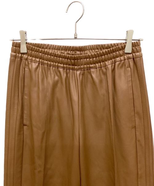 adidas（アディダス）adidas (アディダス) フェイクレザーアディブレイクパンツ ブラウン サイズ:Lの古着・服飾アイテム