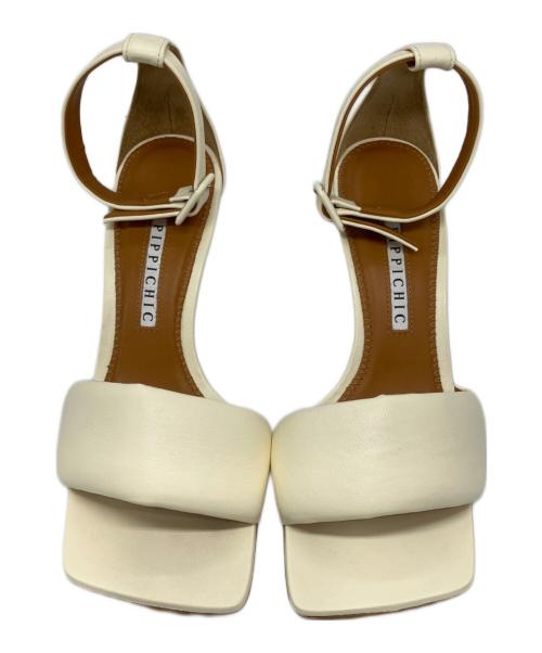 Pippichic（ピッピシック）Pippichic (ピッピシック) スクエアトゥーサンダル アイボリー サイズ:SIZE37の古着・服飾アイテム