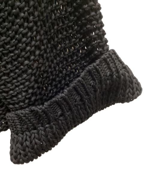 edition（エディション）Edition (エディション) 透かし編みニット ブラック サイズ:FREEの古着・服飾アイテム