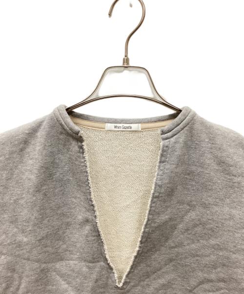 Whim Gazette（ウィムガゼット）Whim Gazette (ウィムガゼット) スウェットVネックプルオーバー グレー サイズ:FREEの古着・服飾アイテム