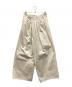HERITANOVUM（ヘリテノーム）の古着「ギャザーチノパンツ」｜アイボリー