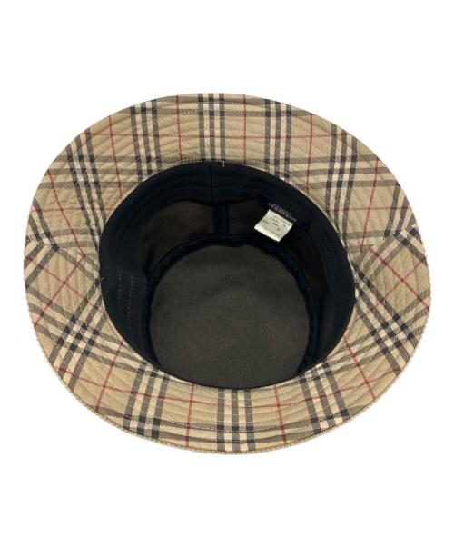 BURBERRY LONDON（バーバリーロンドン）BURBERRY LONDON (バーバリーロンドン) 裏ノヴァチェックコーデュロイバケットハット ベージュの古着・服飾アイテム
