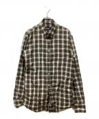 DSQUARED2ディースクエアード）の古着「チェックBDシャツ」｜ブラウン×グリーン