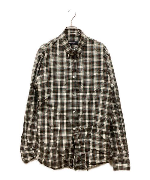 DSQUARED2（ディースクエアード）DSQUARED2 (ディースクエアード) チェックBDシャツ ブラウン×グリーン サイズ:48の古着・服飾アイテム