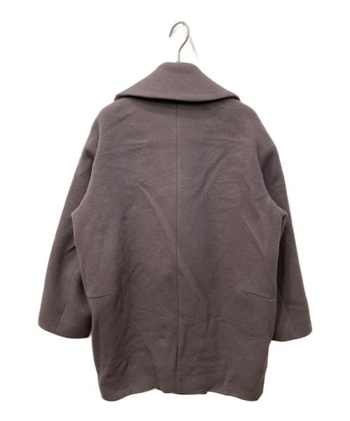 IENA（イエナ）IENA (イエナ) super140 ウールコクーンショートコート パープル サイズ:34の古着・服飾アイテム