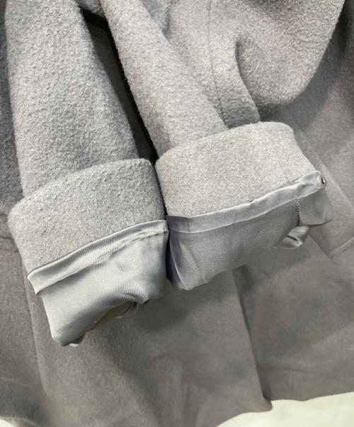 IENA（イエナ）IENA (イエナ) super140 ウールコクーンショートコート パープル サイズ:34の古着・服飾アイテム