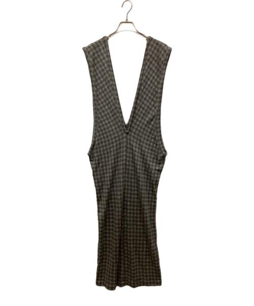 tricot COMME des GARCONS（トリココムデギャルソン）tricot COMME des GARCONS (トリココムデギャルソン) ウールチェックノースリーブワンピース グレー サイズ:採寸参照の古着・服飾アイテム