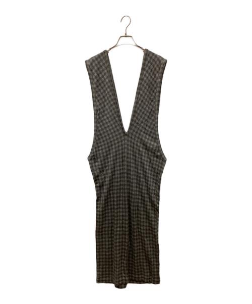 tricot COMME des GARCONS（トリココムデギャルソン）tricot COMME des GARCONS (トリココムデギャルソン) ウールチェックノースリーブワンピース グレー サイズ:採寸参照の古着・服飾アイテム