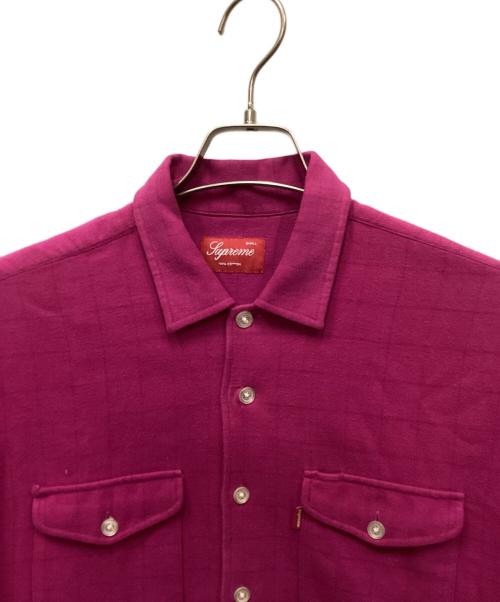 SUPREME（シュプリーム）Supreme (シュプリーム) チェックシャツ ショッキングピンク サイズ:Sの古着・服飾アイテム