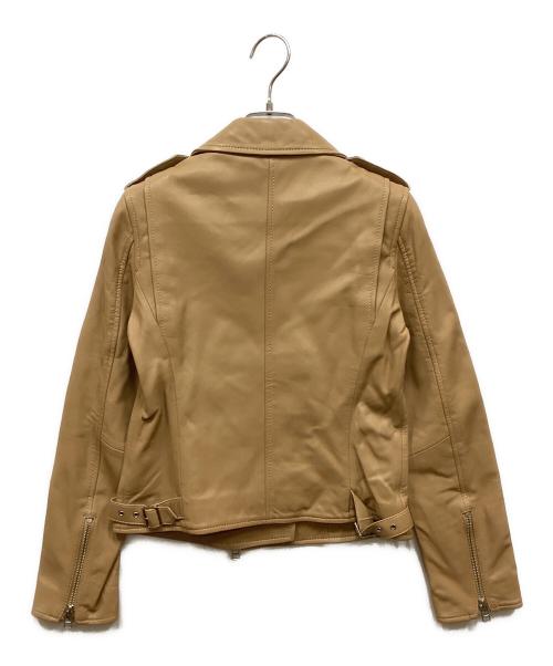 allureville（アルアバイル）allureville (アルアバイル) ラムレザーライダースジャケット ベージュ サイズ:1の古着・服飾アイテム