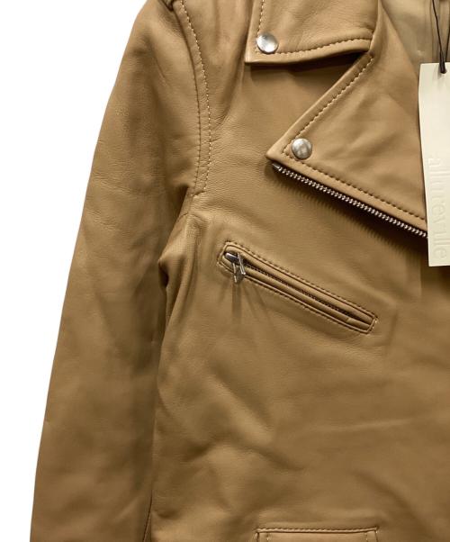 allureville（アルアバイル）allureville (アルアバイル) ラムレザーライダースジャケット ベージュ サイズ:1の古着・服飾アイテム
