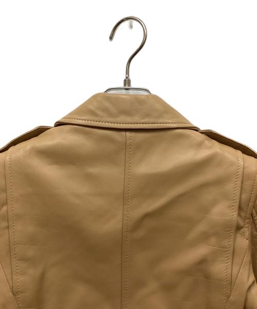 allureville（アルアバイル）allureville (アルアバイル) ラムレザーライダースジャケット ベージュ サイズ:1の古着・服飾アイテム