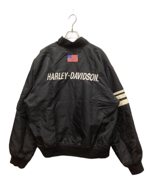 HARLEY-DAVIDSON（ハーレーダビッドソン）HARLEY-DAVIDSON (ハーレーダビッドソン) ナイロンジャケット ブラック サイズ:Mの古着・服飾アイテム