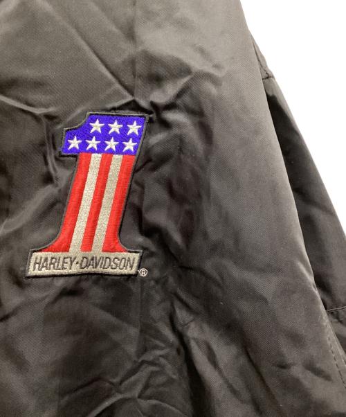 HARLEY-DAVIDSON（ハーレーダビッドソン）HARLEY-DAVIDSON (ハーレーダビッドソン) ナイロンジャケット ブラック サイズ:Mの古着・服飾アイテム