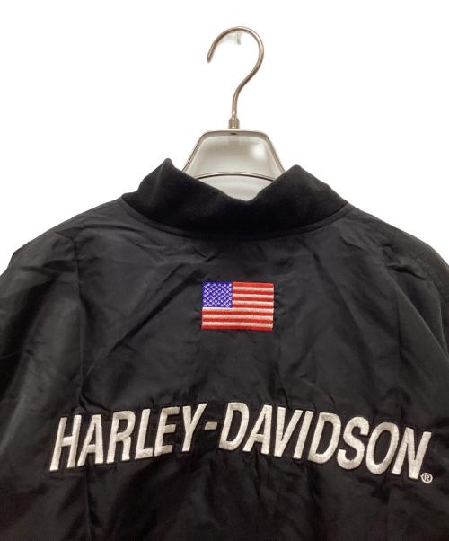 HARLEY-DAVIDSON（ハーレーダビッドソン）HARLEY-DAVIDSON (ハーレーダビッドソン) ナイロンジャケット ブラック サイズ:Mの古着・服飾アイテム