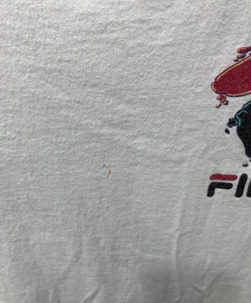 FILA（フィラ）FILA (フィラ) 両面プリント半袖Tシャツ ホワイト サイズ:Mの古着・服飾アイテム