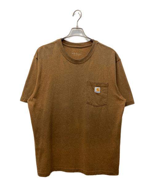 CarHartt（カーハート）CarHartt (カーハート) ポケットTシャツ ブラウン サイズ:Lの古着・服飾アイテム