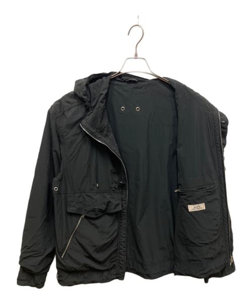 HERMES（エルメス）HERMES (エルメス) フーデッドナイロンジャケット ブラック サイズ:50の古着・服飾アイテム
