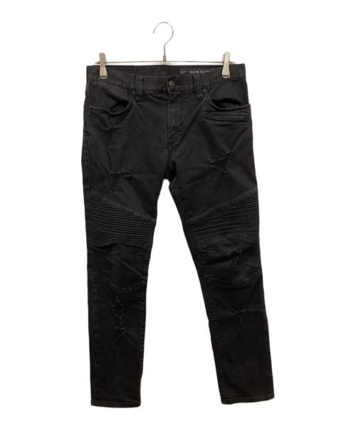 ARMANI EXCHANGE（アルマーニ エクスチェンジ）ARMANI EXCHANGE (アルマーニ エクスチェンジ) ダメージスキニーデニムパンツ ブラック サイズ:W27の古着・服飾アイテム