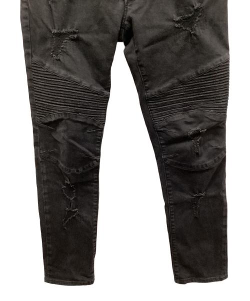 ARMANI EXCHANGE（アルマーニ エクスチェンジ）ARMANI EXCHANGE (アルマーニ エクスチェンジ) ダメージスキニーデニムパンツ ブラック サイズ:W27の古着・服飾アイテム