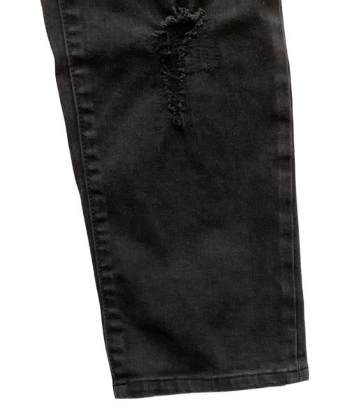 ARMANI EXCHANGE（アルマーニ エクスチェンジ）ARMANI EXCHANGE (アルマーニ エクスチェンジ) ダメージスキニーデニムパンツ ブラック サイズ:W27の古着・服飾アイテム