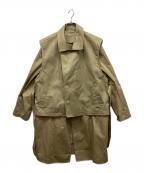 ）の古着「Layered Trench Coat/レイヤードトレンチコート」｜カーキ