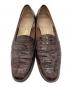 中古・古着 Salvatore Ferragamo (サルヴァトーレ フェラガモ) クロコ調コインローファー ブラウン サイズ:6：9000円