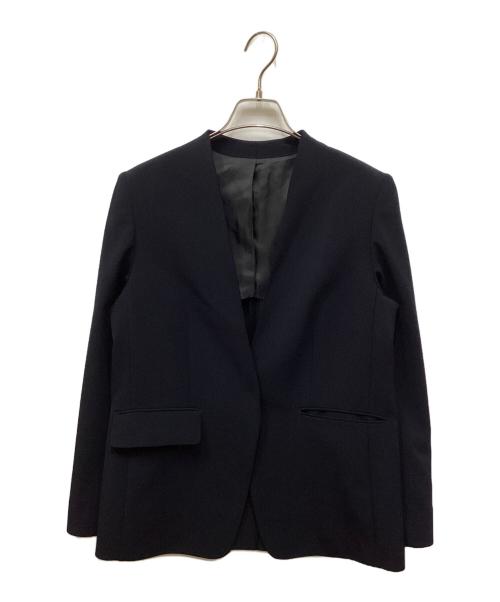 ROPE（ロペ）ROPE (ロペ) ノーカラージャケット ネイビー サイズ:38の古着・服飾アイテム