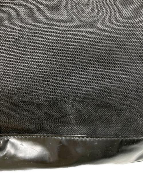 BALENCIAGA（バレンシアガ）BALENCIAGA (バレンシアガ) ネイビーキャンバスレザートートバッグ ブラックの古着・服飾アイテム
