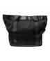 BALENCIAGA (バレンシアガ) ネイビーキャンバスレザートートバッグ ブラック：33000円