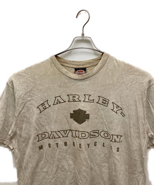 HARLEY-DAVIDSON（ハーレーダビッドソン）HARLEY-DAVIDSON (ハーレーダビッドソン) タイダイプリントT ベージュ サイズ:Lの古着・服飾アイテム
