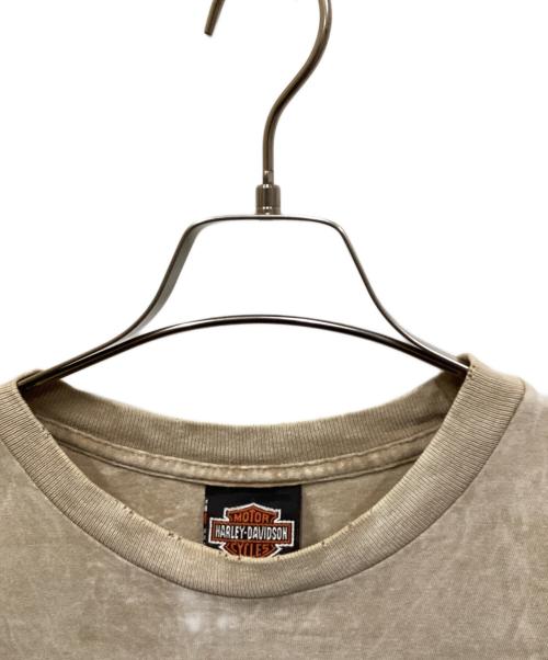 HARLEY-DAVIDSON（ハーレーダビッドソン）HARLEY-DAVIDSON (ハーレーダビッドソン) タイダイプリントT ベージュ サイズ:Lの古着・服飾アイテム